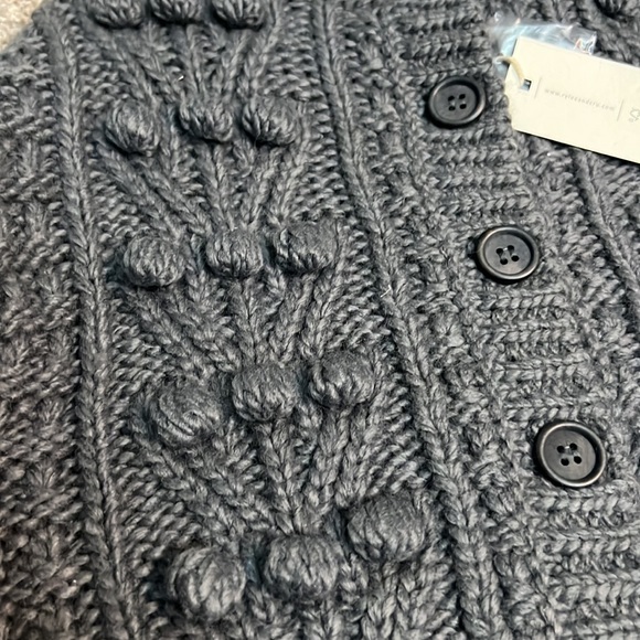 NWT Ryle + Cru Washed Indigo 12-18m bobble Cardigan - Picture 5 of 5